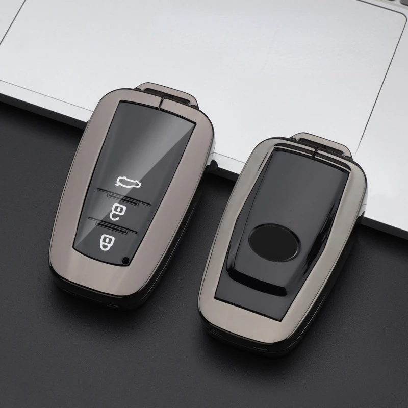 Custodia per chiave a distanza per auto in lega di zinco Tpu Shell Fob per Toyota Corolla Prius Camry CHR C-HR RAV4 Altis Land Cruiser Prado Keyless - S042466b3d9494439b3126e82c0d63e6dc