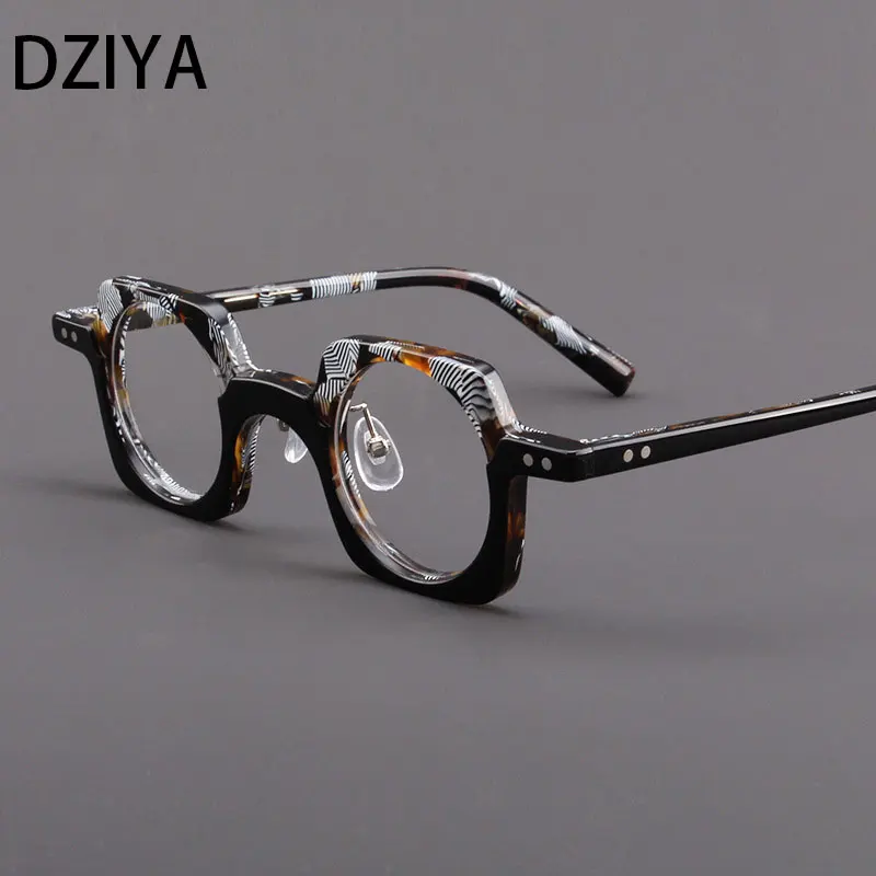 

Vintage Square Acetate Glasses Frames Women Mens High Quality Punk Optical Glasses Frames 60312