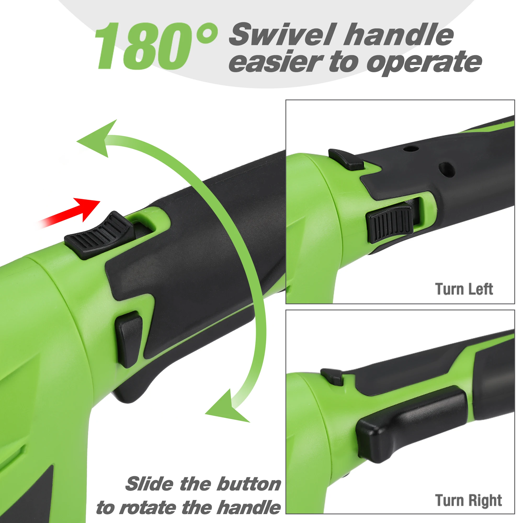 WORKPRO Battery Grass and Shrub Shears, Handy Grass Shears, 3.6V, 2000 mAh, 2 Different Blades, with Battery and Charging Cable 4