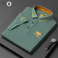 POLO à manches courtes pour hommes, brodé, décontracté, à la mode, haut confortable d'été 3
