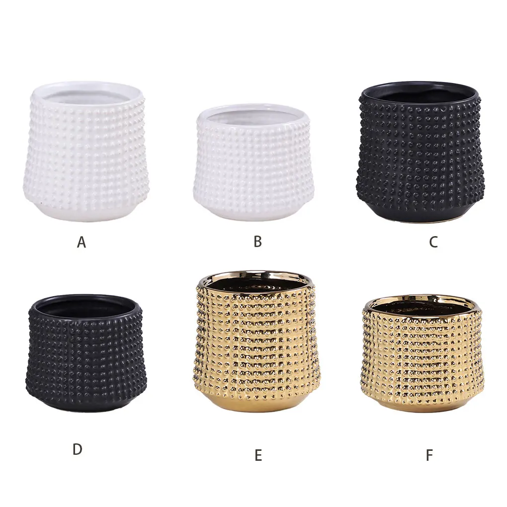 

Ceramics Good Size Ceramic Plant Pot Saucers Elegant Minimalist Beaded Beaded Flowerpot White Small