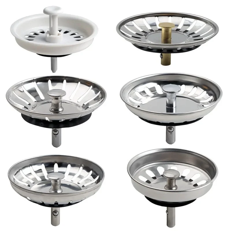 Kitchen Sink Filter Stainless Steel Mesh Strainer Drain Hole Trap Waste Screen Water Shutoff Cover for Bathroom Accessories 1PCS sink filter,kitchen sink filter,sink strainer,kitchen sink strainer,kitchen sink