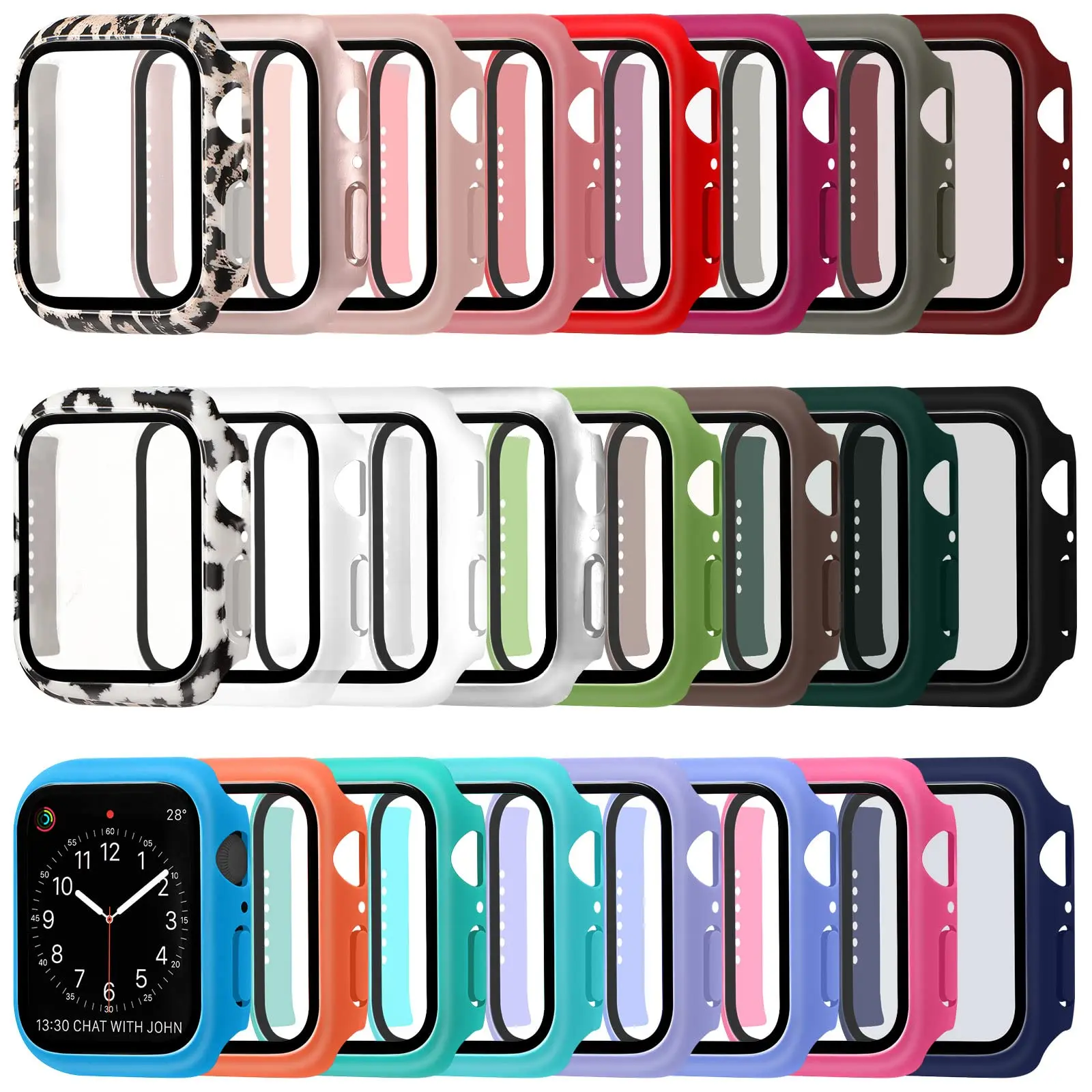 

Стекло + крышка для Apple Watch аксессуары 44 мм 41 мм 45 мм 38/40/42 мм бампер + защита для экрана Apple watch зеркальная серия 8 9 4 5 6 SE 7