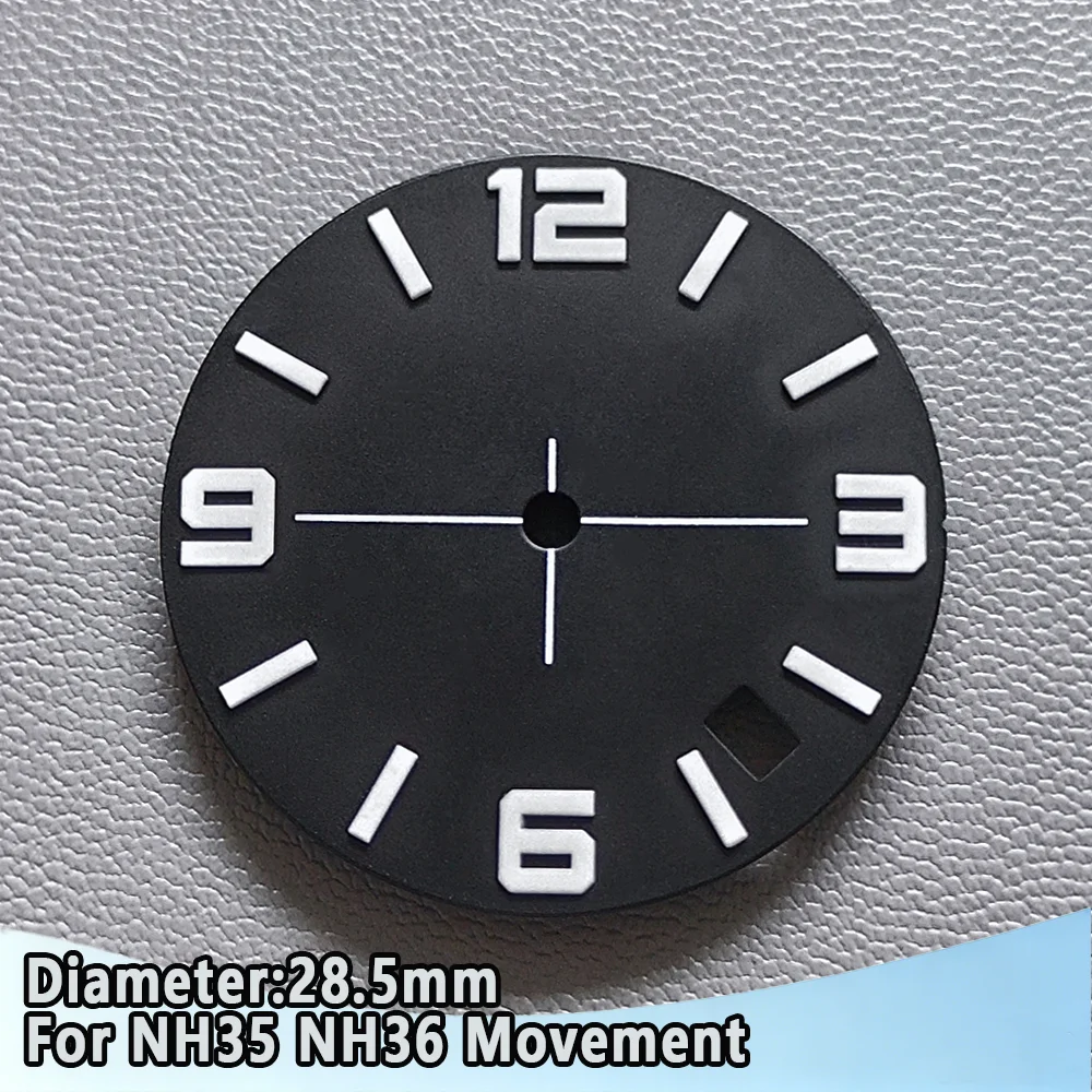 Premium 28.5mm Watch Dial – Elegant Dwayne Campbell Design with Single or Dual Calendar Options – Compatible with NH36 Movement