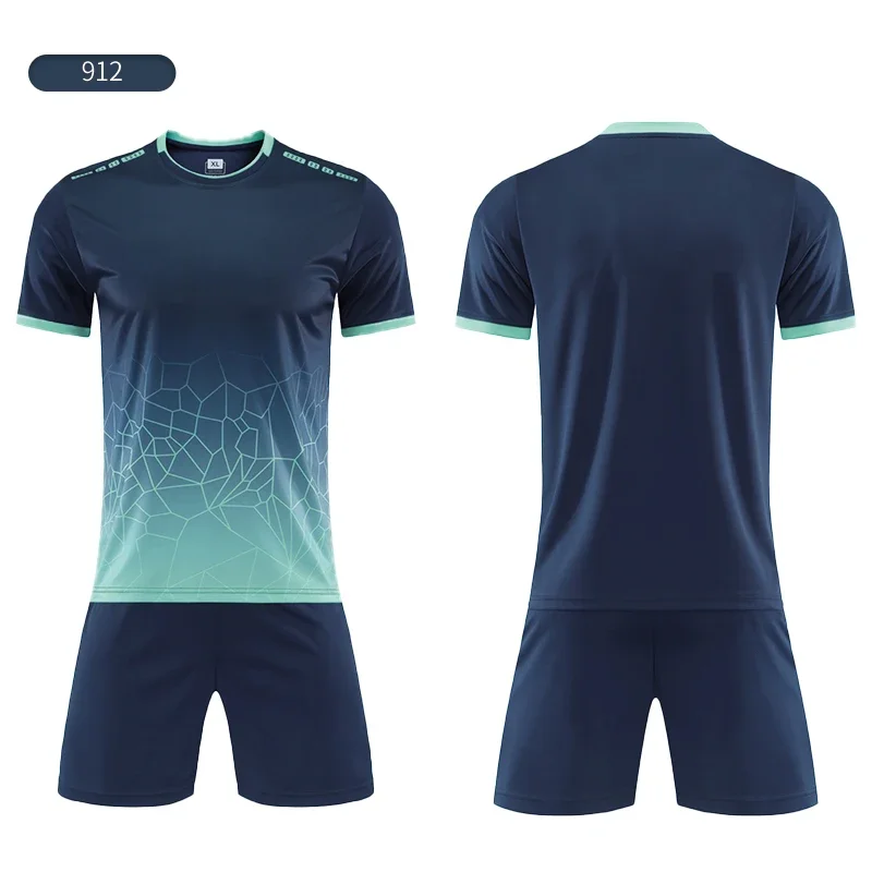 Youth Soccer Jersey Set - Kids Short Sleeve Football Uniform Kit