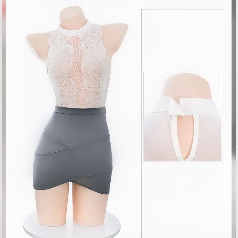 Ladies sexy lingerie; stewardess outfit; secretary lace uniform set;...