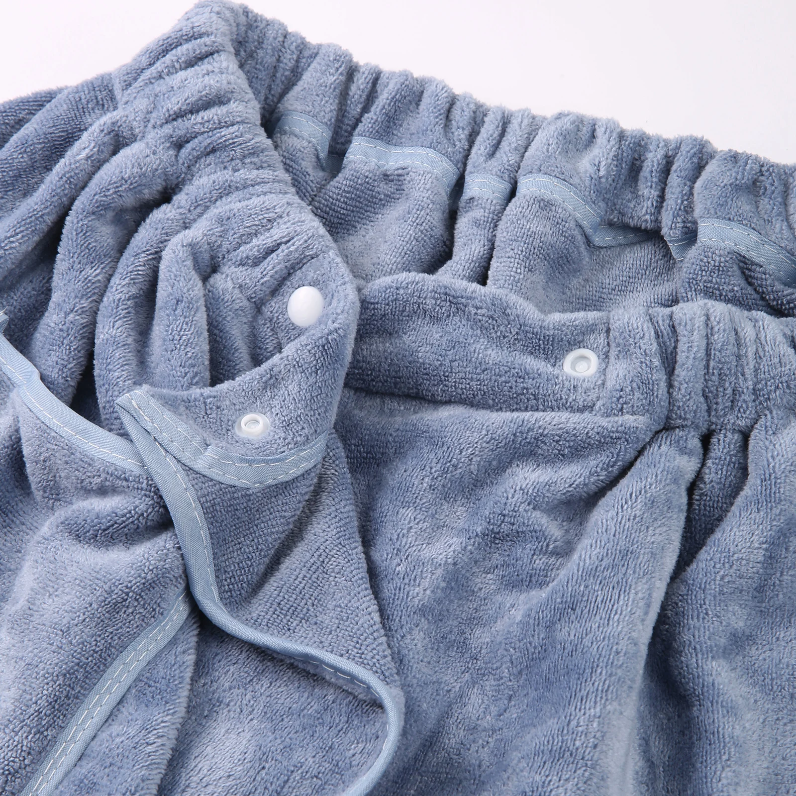 Flannel Robe Cotton Bathrobe Men's Sexy Side Open Shower Robe Towel Bathrobe Plush Pockets Snap Buttons Coral Sleepwear