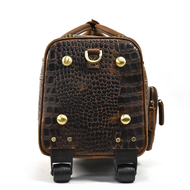 Men Travel Bag Fashion Luxury  Travel Bag Men Crocodile - New Male Leather  Travel - Aliexpress