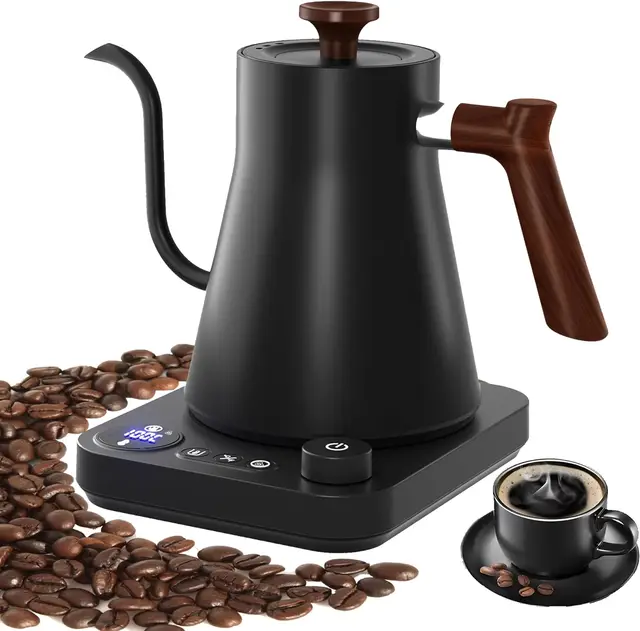 Electric Gooseneck Kettle 900ML Hand Brew Coffee Pot Smart Teapot Temperature Control Pot Rapid Heating Kettle 110v/220v 1