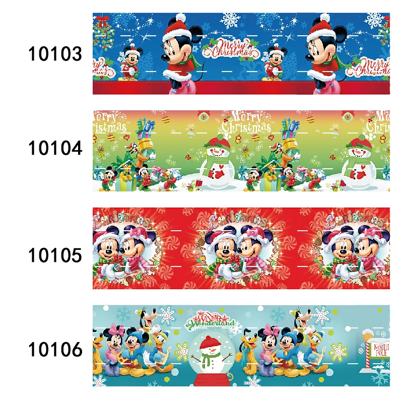 Mickey Christmas Grosgrain Ribbon Christmas Ribbon Mickey Mouse