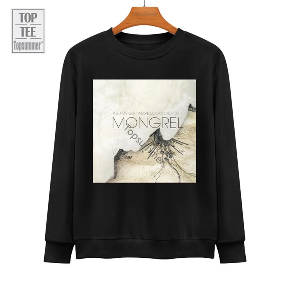

Mongrel Album Sweatshirt The Number Twelve Looks Like You Tour Hoodies Woman Rock Band Black Hoodie