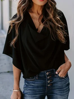 Women's Plus Size Pullover Summer Chic Elegant Pullover For Chubby Women's Fashion Pullover 1