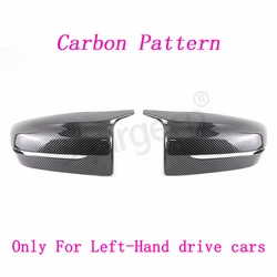Carbon Fiber Rearview Mirror Cover Cap - M4 Style, Black (Carbon Pattern - 2pcs)
