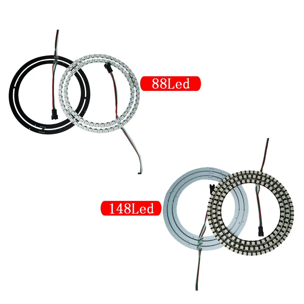 DC5V WS2812B Luces Led Ring 3Pin Individually Addressable Pixels Round Module 5050 RGB BuiIt-in IC Black White PCB Full Color led modules,led module,led light