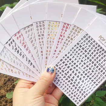 Roman Letter Nail Stickers 1