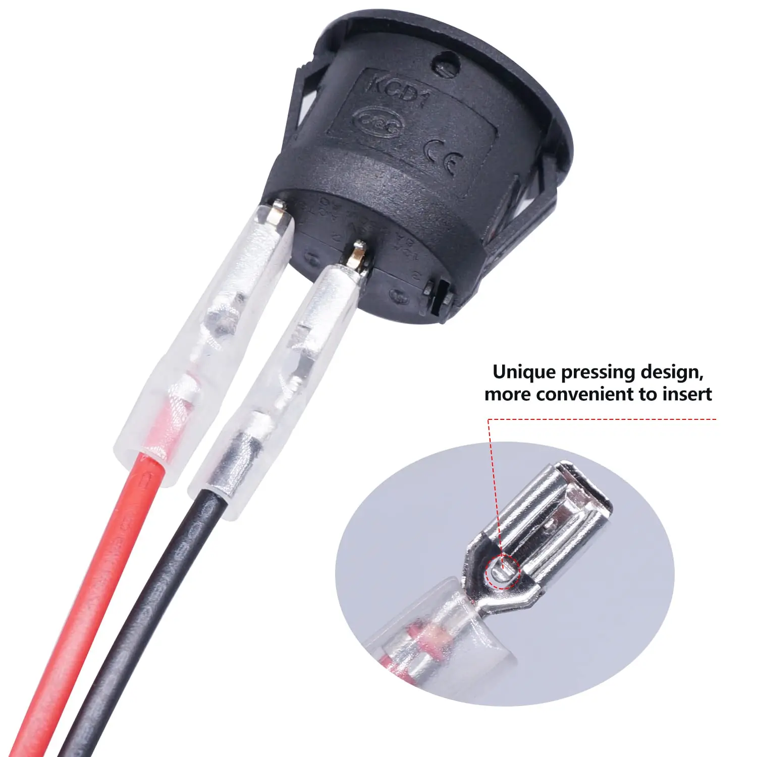 AC 6A/250V 10A/125V Red Light 3 Pin ON OFF SPST Snap In Boat Rocker Switch-in Switches From