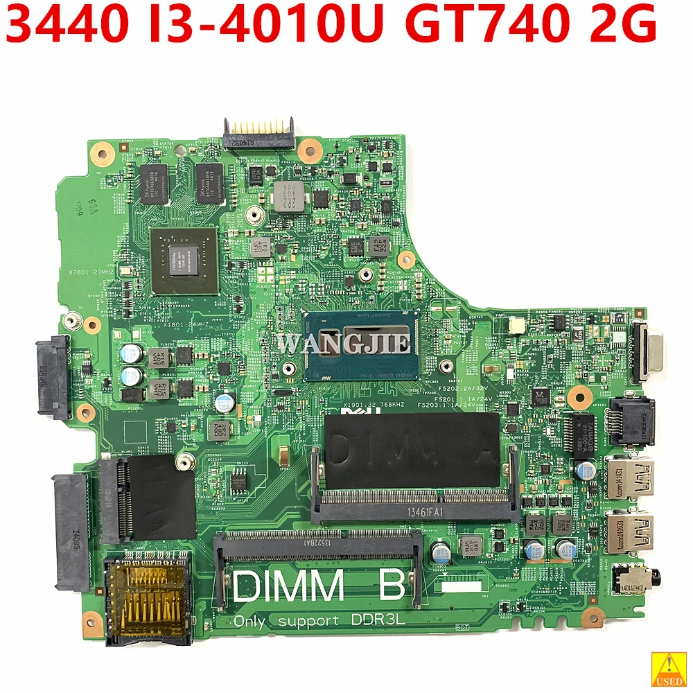 

Refurbished CN-0NJ6T0 0NJ6T0 NJ6T0 Mainboard For DELL Latitude 3440 Laptop Motherboard with I3-4010U GT740/2G 100% Fully Tested