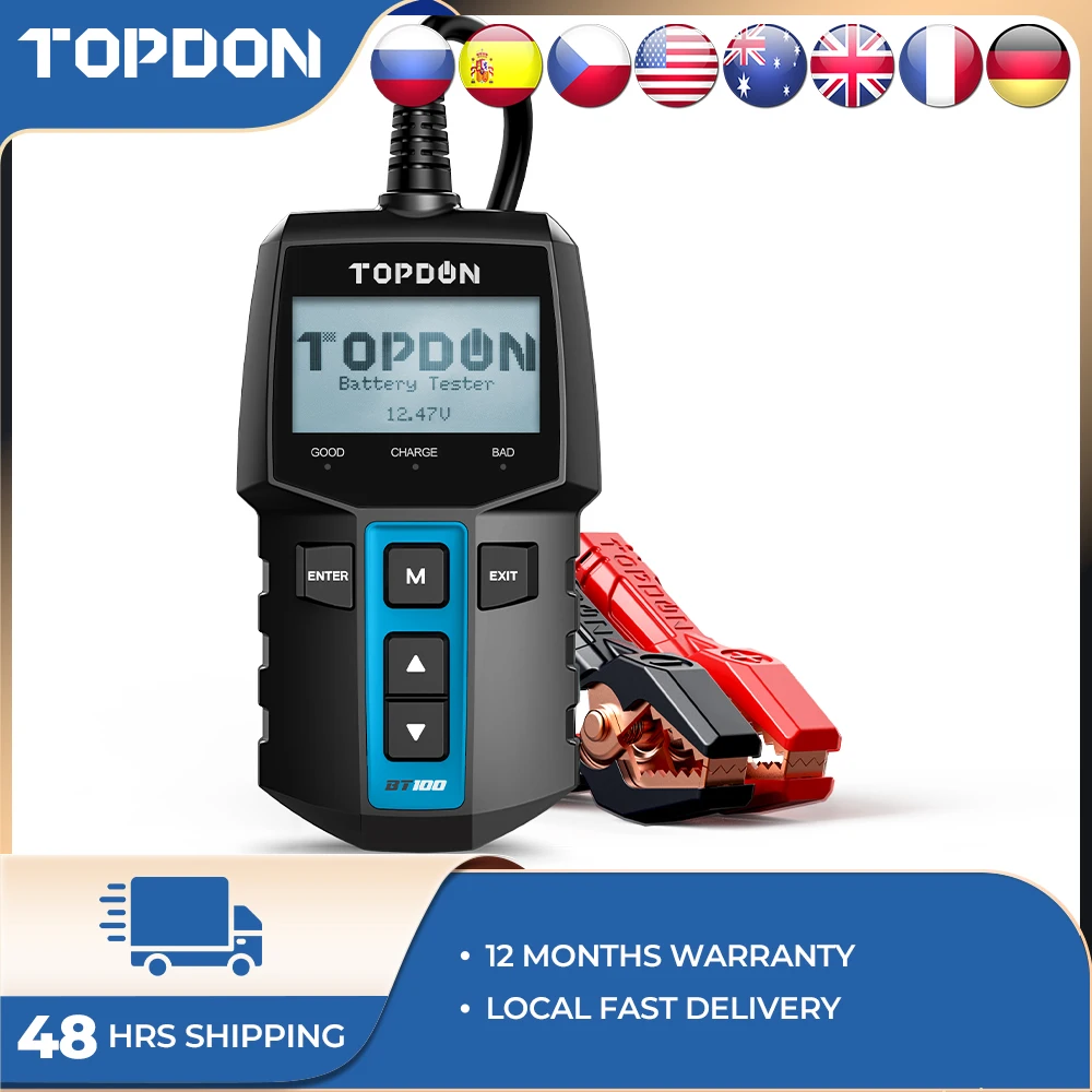 Battey Shop Testeur de Batterie TOPDON BT600