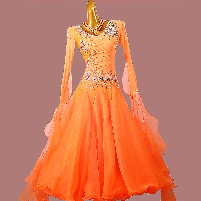 New Ballroom Dance Dress High End Skirt National Standard Waltz Dancing