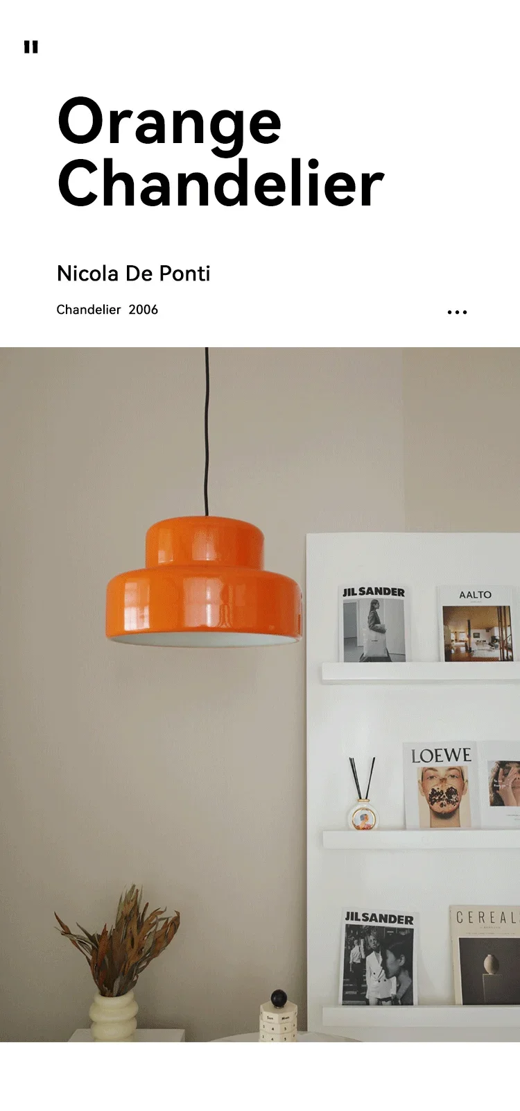 Bauhaus Vintage Orange Chandeliers Medieval Restaurant LED Ceiling Lamp Nordic Retro Bedroom Decoration Study Pendant Lights