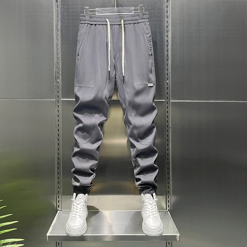 Summer Thin Lightweight Business Ice Silk Leggings Loose And Versatile With  Straight Leg Sports Washed And Casual Pants For Men