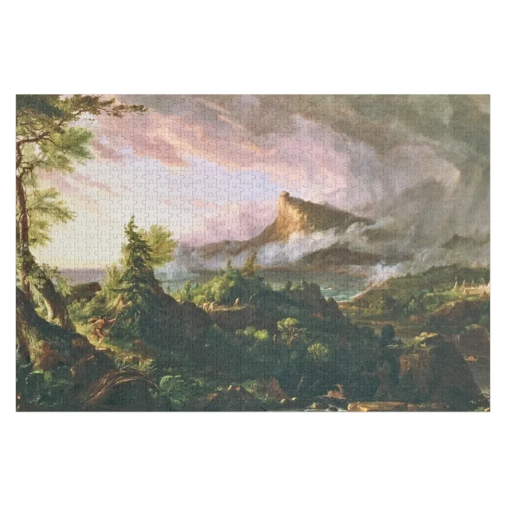 

Thomas Cole - The Course of Empire: The Savage State (1834) Jigsaw Puzzle Wooden Boxes Wooden Animal Puzzle