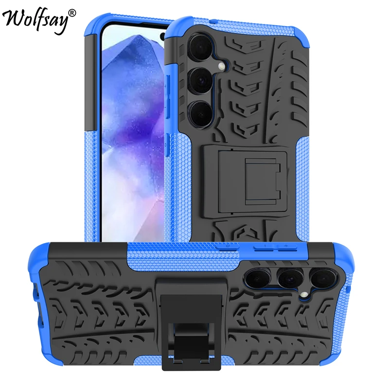 Cover Per Samsung Galaxy A55 Custodia Paraurti Anti-Knock Dual Layer Armor Cover Per Samsung A55 5G Custodia Per Samsung A55 Custodia Da 6.6 Pollici