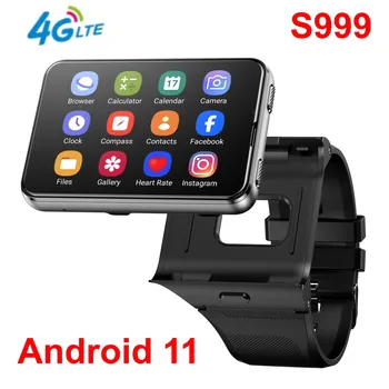 Fabbrica S999 4G Smart Watch Android 11 OS 2.88 "Schermo 2MP/8MP Doppia fotocamera 4GB RAM 64GB ROM 2300mAh Uomo Smartwatch Orologio da donna