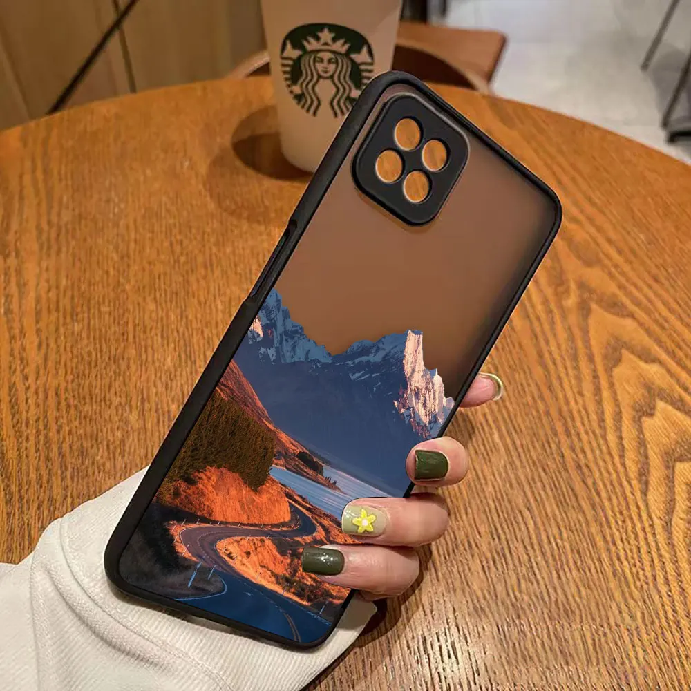 thumbnail image 1 of Funda mate para OPPO A97 A96 A95 A94 A93 A92 A78 A74 A73 A72 A57 A55 A54 A53 A17 A16 4G 5G funda artística pintada a mano paisaje de montaña, 1 of 5