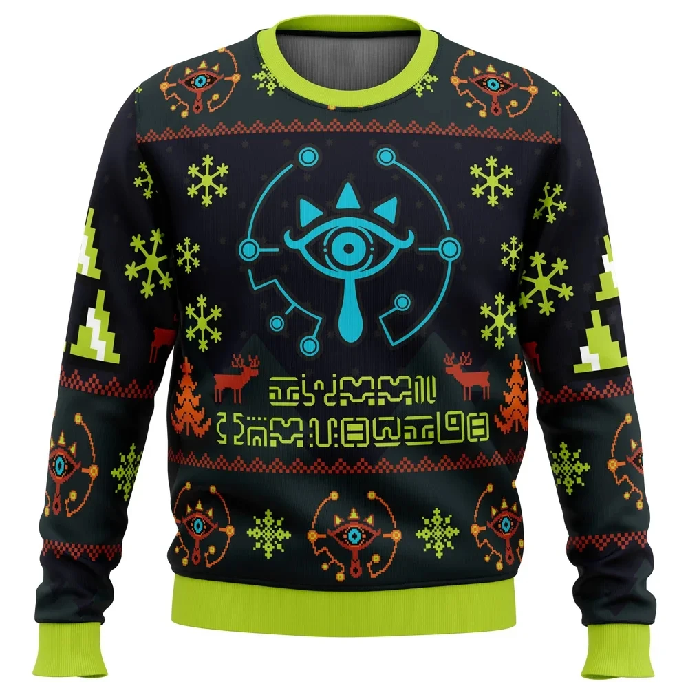 thumbnail image 1 of Sudadera y top 3D Otoño Patrón sin costuras de Majoras Mask Leyenda de Zelda Suéter feo de Navidad Regalo Jersey de Papá Noel para hombre, 1 of 5