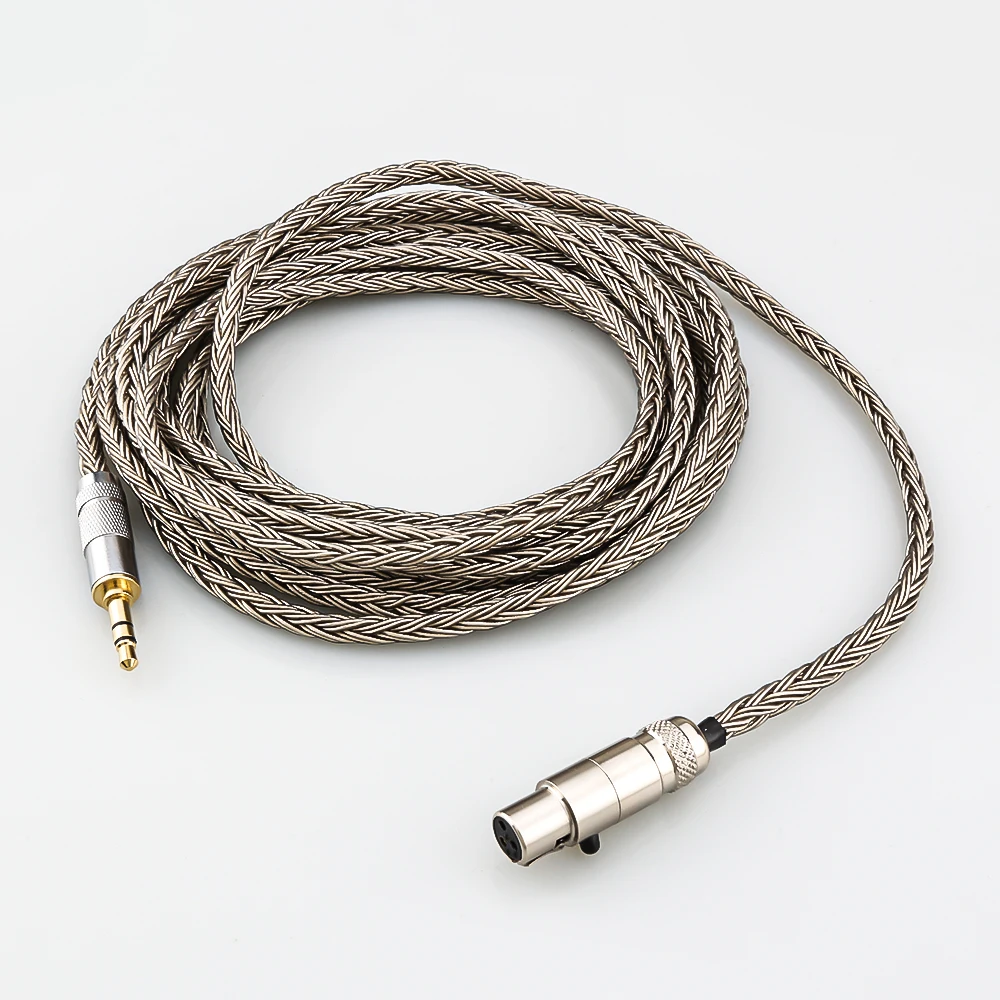 Hot Sale 8 Core Audio Headphone Upgraded cables 3.5mm stereo plug to mini XLR for AK G Q701, K240S ,K271 ,K702 ,K141 ,K171, K712