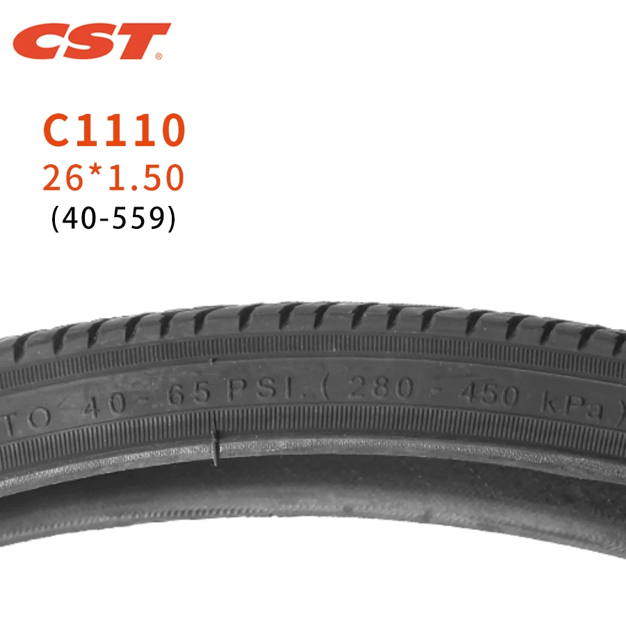 CST-Mountain Bike Tires Wear Resistant MTB C1110 Bicycle Parts 40-559 26x1.50 City Classic Bike Tire