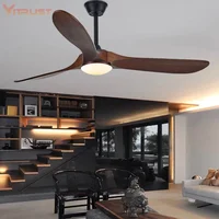 Luxury Natural Wooden Ceiling Fan Home Decorative Pendant Fan With Lamp Reversible Motor Suitable for Summer and Winter 1