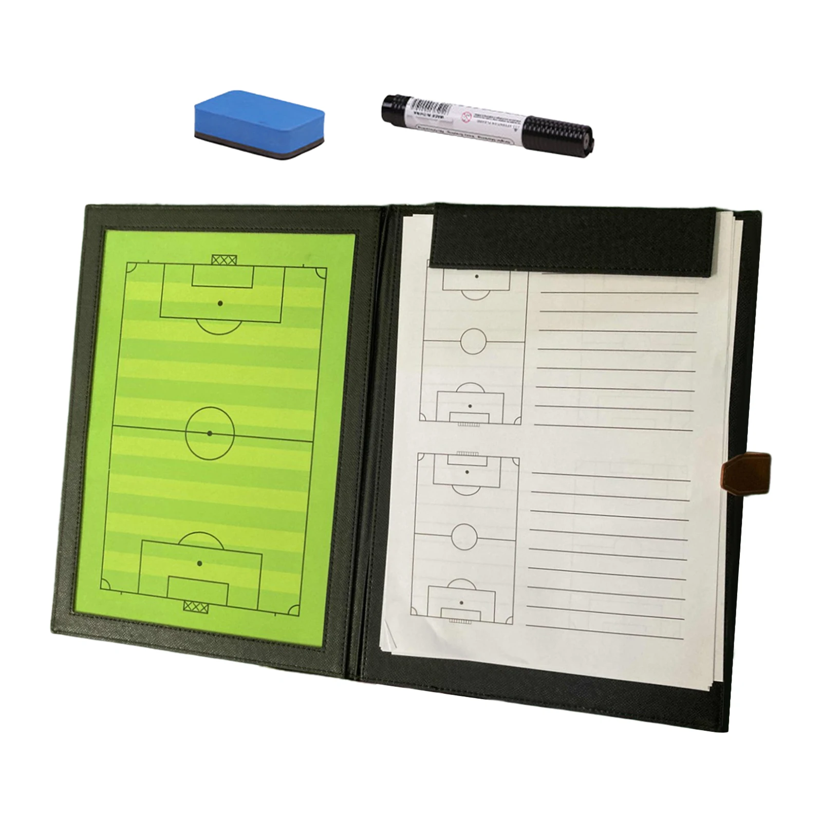 Foldable Football Coaches Board Magnetic Board Teaching Assistant Training Aid Soccer Coaching Clipboard Board for Techniques