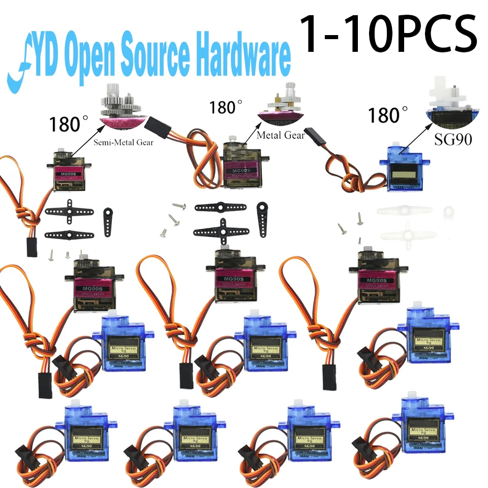 SG90 9G Micro Servo Motor for RC Robotics and Toy Applications