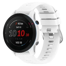 Silicone Smartwatch Wristband Bracelet - 22mm Sport Strap - Forerunner 255 (White)