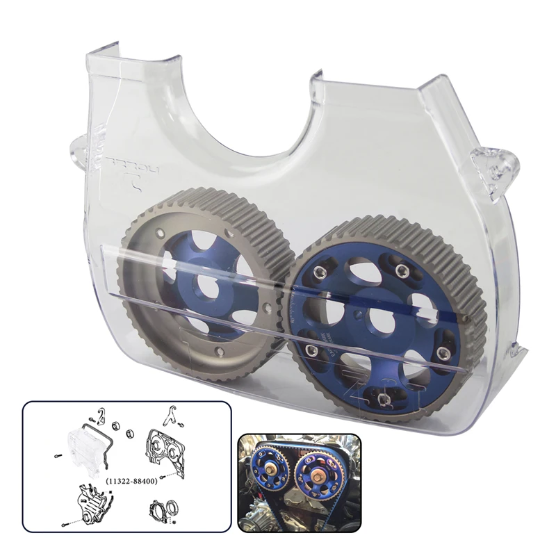 Cam Gear Pulley + Cam Cover For Toyota Supra Chaser Soarer Cresta 1JZ-GTE