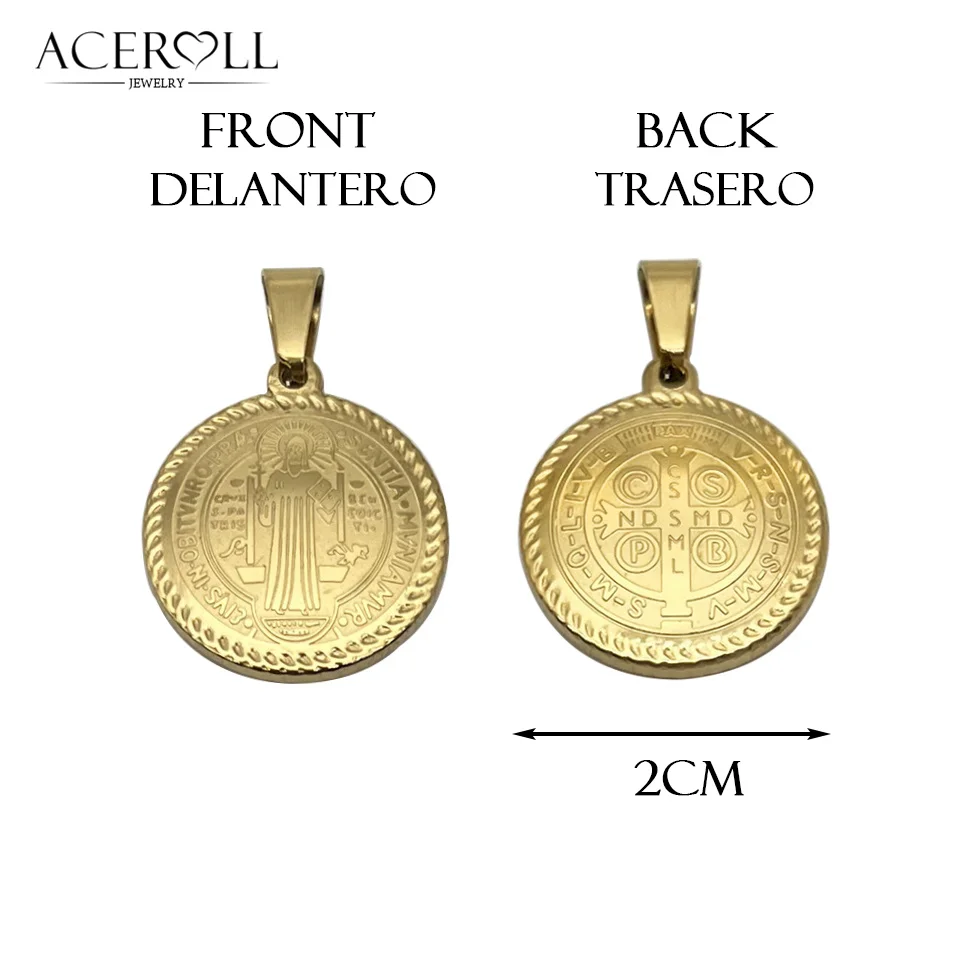 Saint Benedict Stainless Pendant 3
