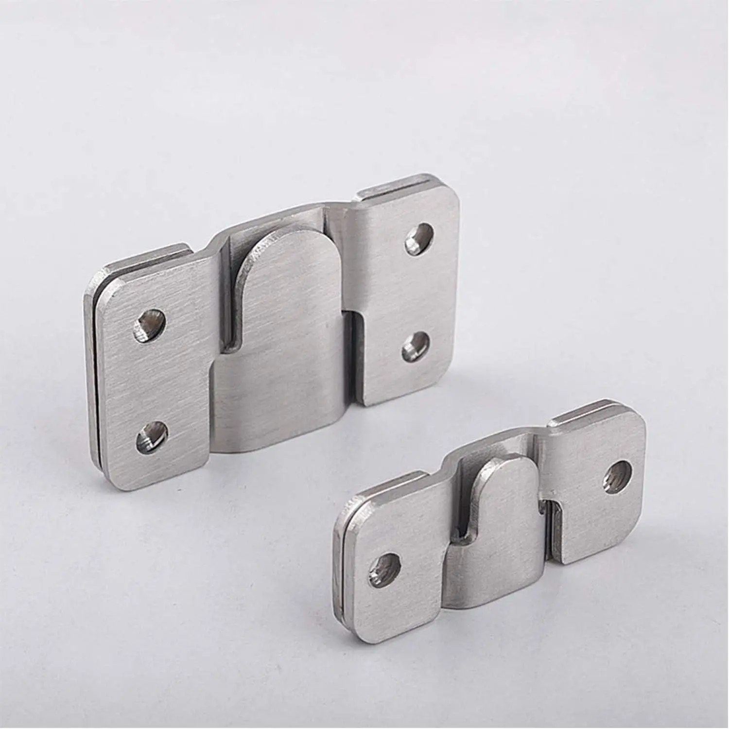 Interlock Hanging Buckle Wall Picture Frame Display Hanger Hooks Stainless Steel Flush Mount Bracket Furniture Connector 3/1set
