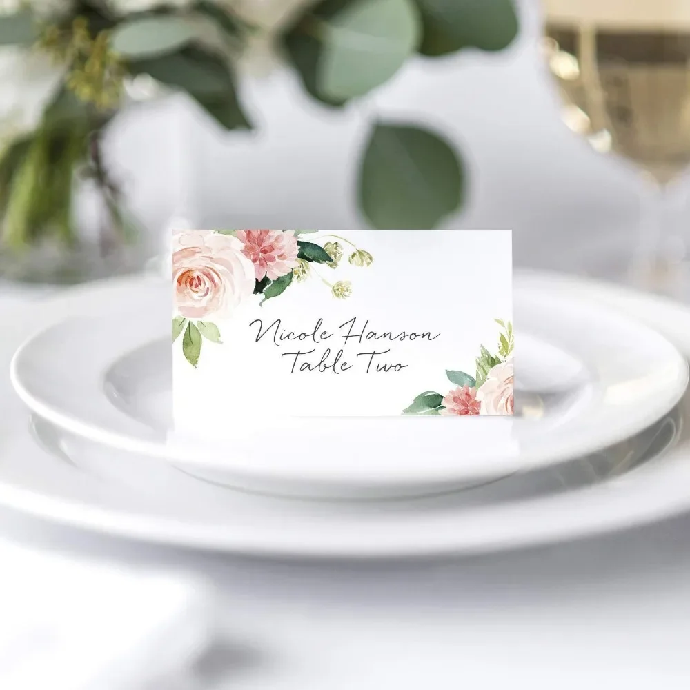 Wedding Seating Number Card Name Place Cards Christmas Birthday Party Greeting Table Card 30/60/120pcs