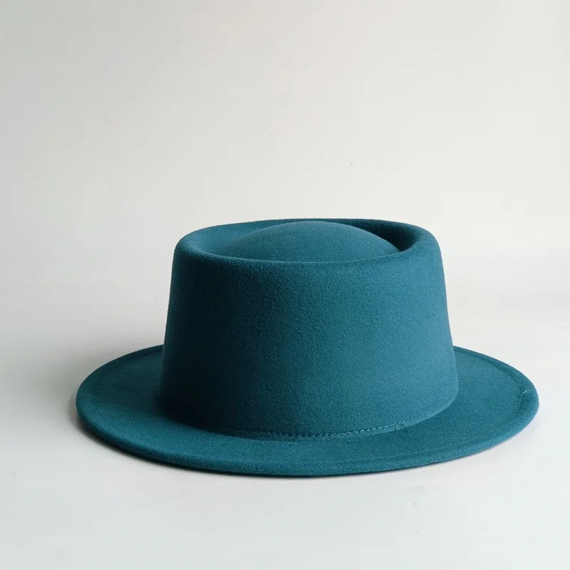 2026 Fedora Hut im britischen Stil, 4,5 cm breite Krempe, Herrenmode Herbst/Winter Pork Pie Hut, Hochzeitshut, Jazz Hut, Gorras para hombres – Detail 3