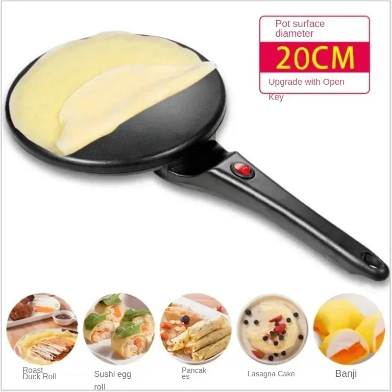 Electric Crepe Maker Cake Maker Machine Breakfast Pizza Baker Pancake Baking Pan Non-Stick Pan Chinese Spring Roll Cooking Pan