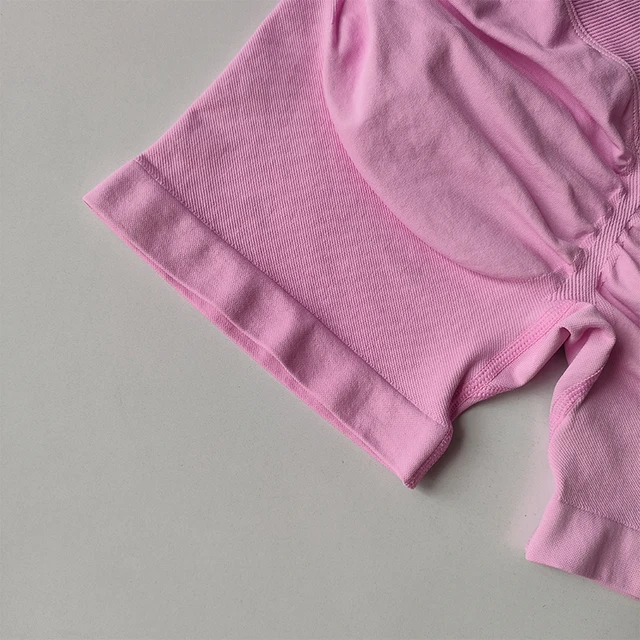 High Waisted Seamless Shorts Gym Shorts Women Fitness Sports Low Ribbed Band Workout Scrunch Butt Yoga Booty Running Short Pants