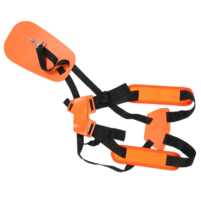Double Shoulder Strap Grass Trimmer Brush Cutter Harness Belt Garden Power Pruner High-strength Wear-resistant Harness Orange