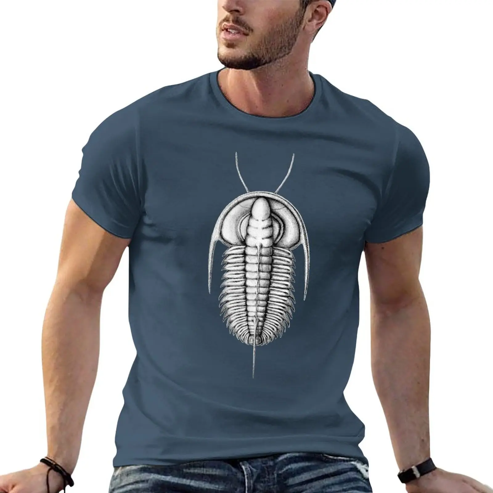 Redlichia, Cambrian Trilobite Da Kangaroo Island T-Shirt Anime Vestiti T-Shirt Uomo Kawaii Vestiti Mens Plain T-Shirt