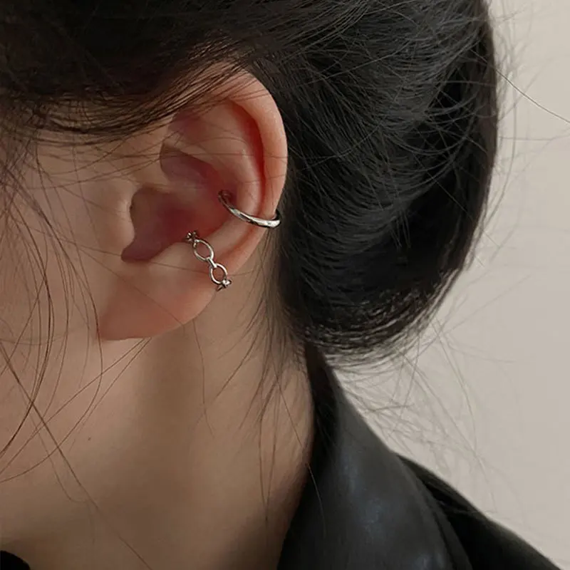 Stud earrings ear clip earrings clip earrings ear clip 3PCS Gold Silver Color Clip Earrings for Women Men Creative Simple C Ear Cuff Non-Piercing Ear Clip Set Trend Jewelry Gift