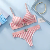 Ensemble soutien-gorge et culotte Victoria's Secret pour femme, sans armatures, confortable, lingerie quotidienne, dentelle sans couture, effet push-up. 6