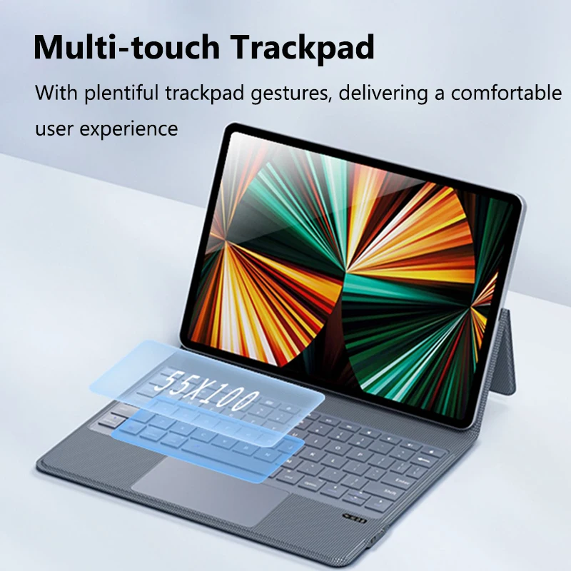 Teclado Mágico sem Fio para Ipad Air Capa para Ipad Pro 11 12.9 2023 2023 2023 10.9 Ipad Air Capa Magnética Suporte Bluetooth Teclado sem Fio - Imagem 2