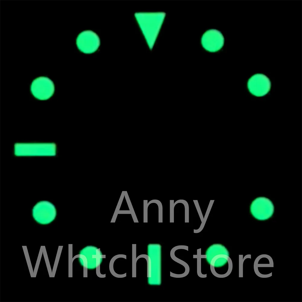 Green Luminous GMT Watch Dial with Four Hands - Premium 29mm Replacement Part
