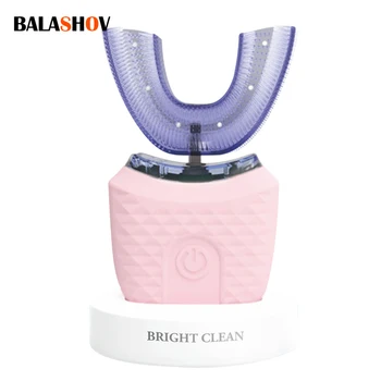 Spazzolino elettrico sonico automatico intelligente a 360 gradi, resistente all'acqua nel tipo della bocca, spazzolino per adulti con tutore per denti in silicone 1